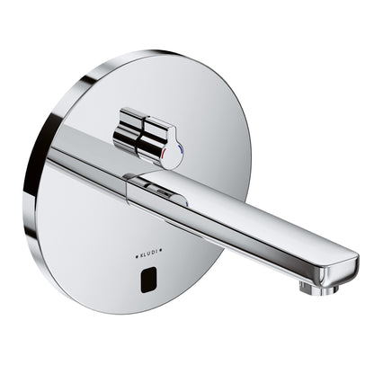 Kludi Zenta-E Baterie lavoar electronica cu ornament rotund si mixare apa, 19 cm