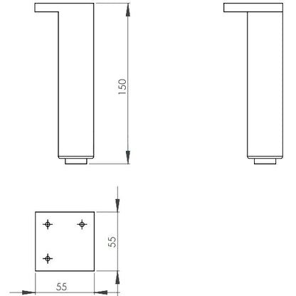 Kolo Rekord Set 2 picioare mobilier H15 cm