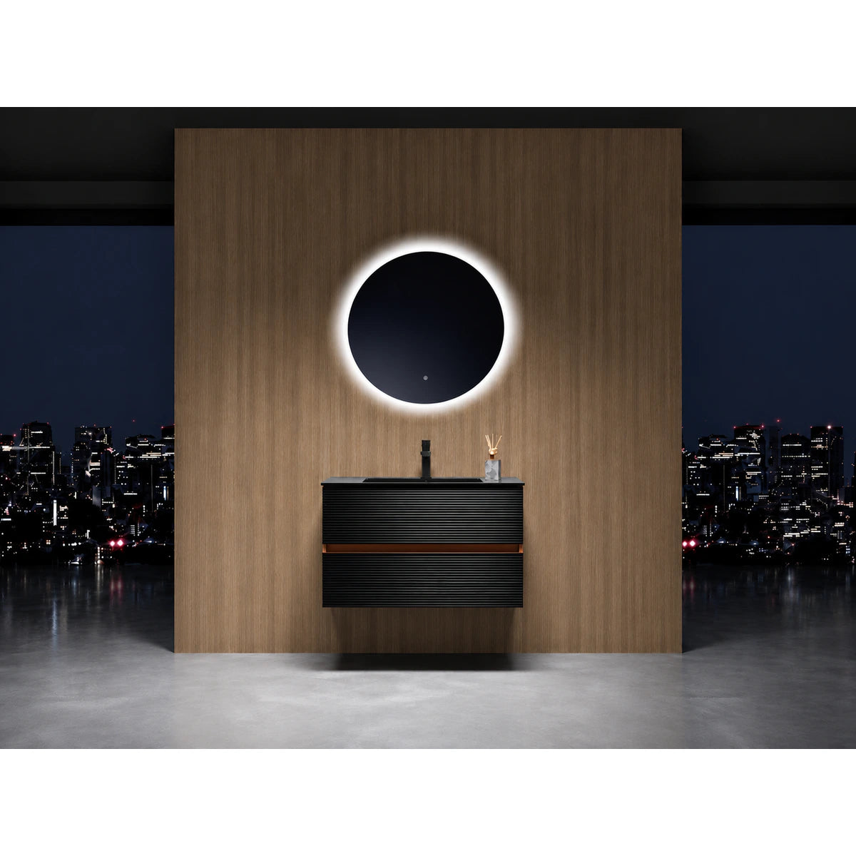 KUMA Bella 80 negru-wood satinat - ambient
