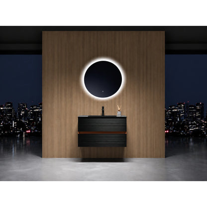 KUMA Bella 80 negru-wood satinat - ambient