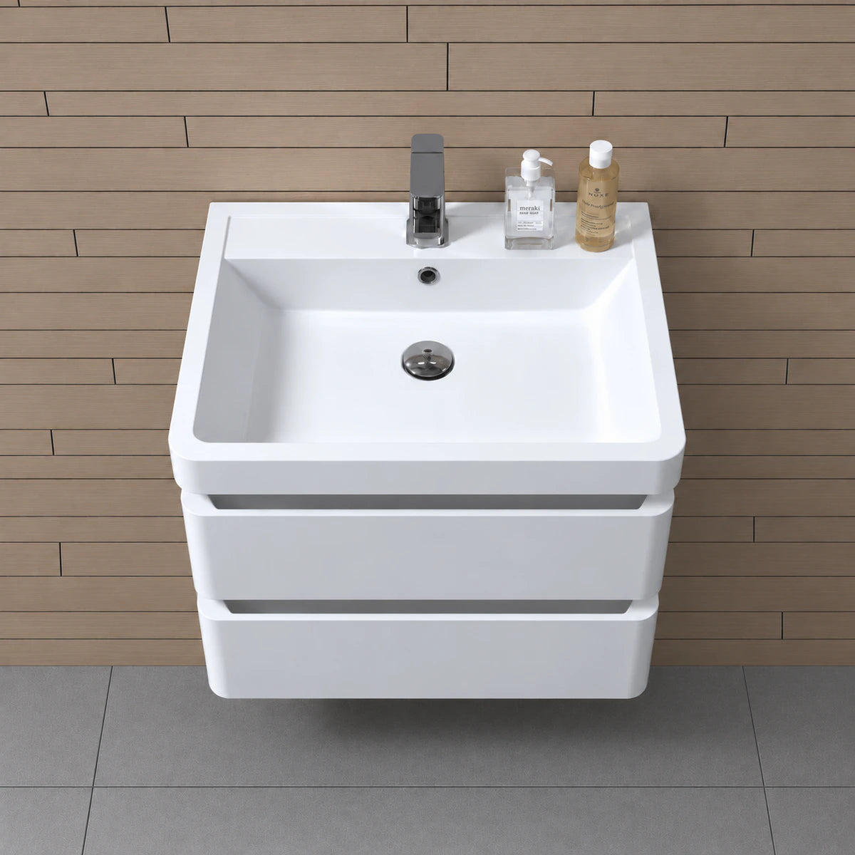 KUMA Hanna 60 alb lucios - detaliu set mobilier baie