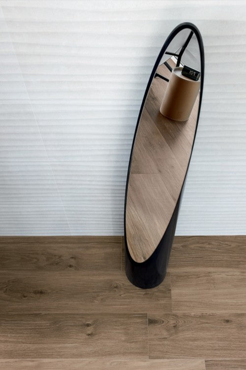 Gresie interior portelanata rectificata maro 25x150 cm, Marazzi Treverkmust Brown
