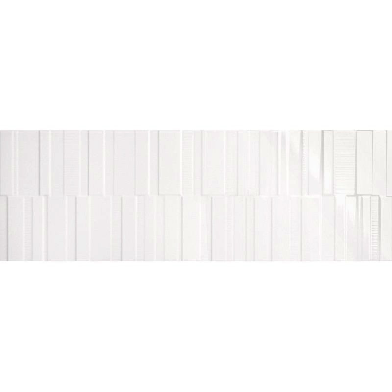 Faianta baie / bucatarie rectificata alba 30x90 cm, Marazzi Pure White Lux Struttura Code 3D