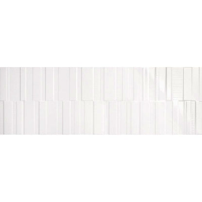 Faianta baie / bucatarie rectificata alba 30x90 cm, Marazzi Pure White Lux Struttura Code 3D