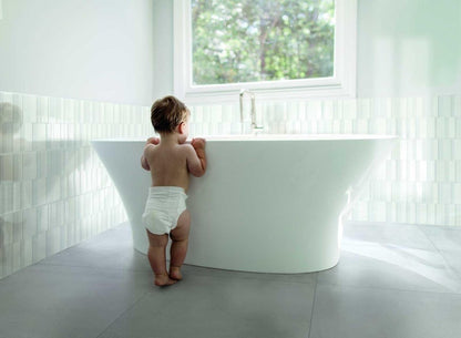Faianta baie / bucatarie rectificata alba 30x90 cm, Marazzi Pure White Lux Struttura Code 3D
