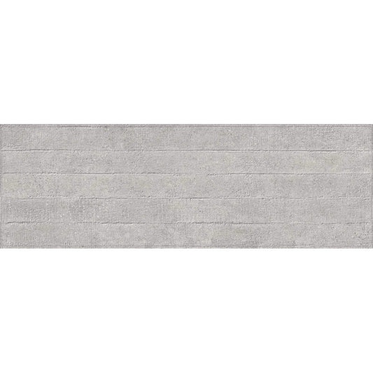 Faianta baie / bucatarie rectificata gri 30x90 cm, Marazzi Work Grey Struttura Mold 3D