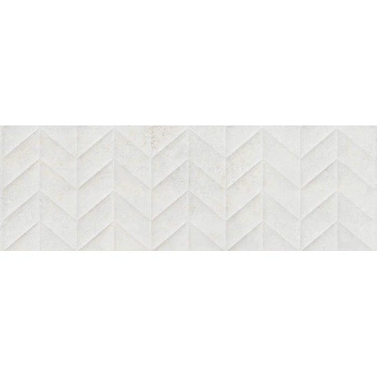 Faianta baie / bucatarie rectificata alba 30x90 cm, Marazzi Work White Struttura Spike 3D