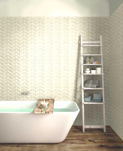 Faianta baie / bucatarie rectificata alba 30x90 cm, Marazzi Work White Struttura Spike 3D
