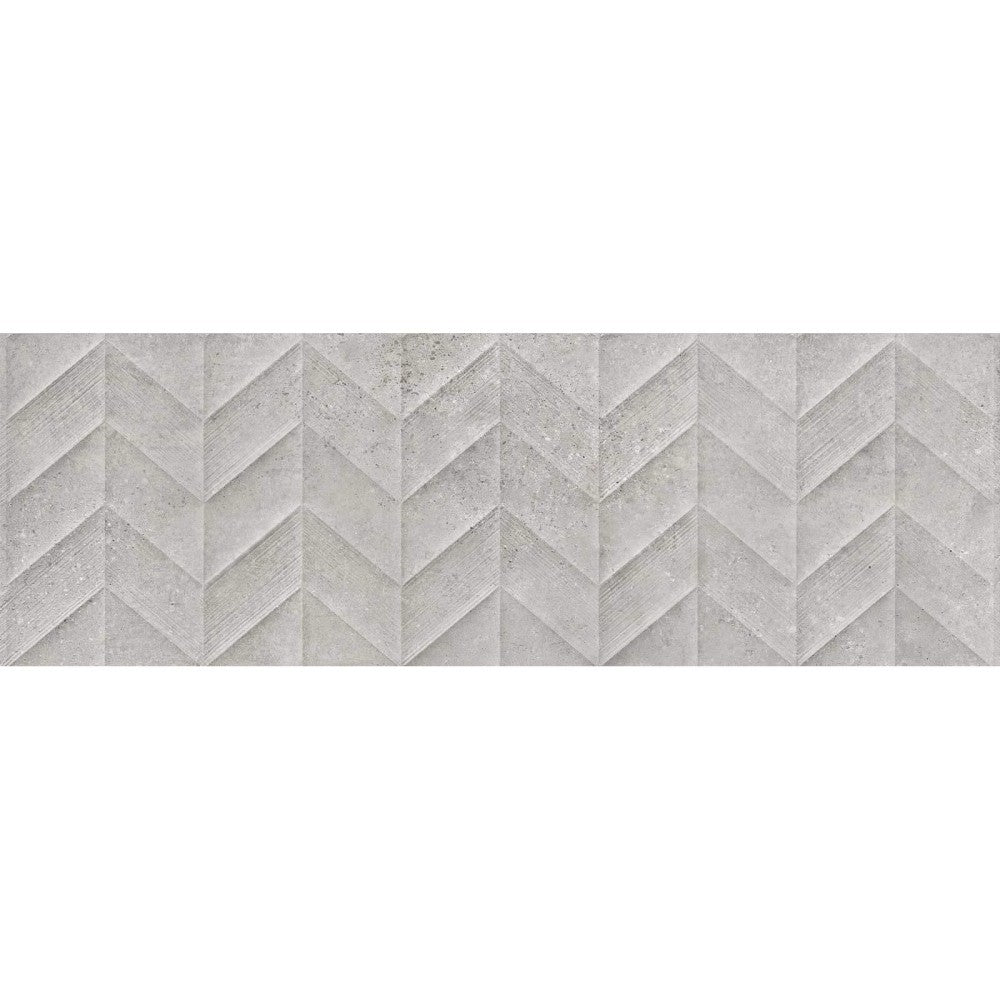 Faianta baie / bucatarie rectificata gri 30x90 cm, Marazzi Work Grey Struttura Spike 3D