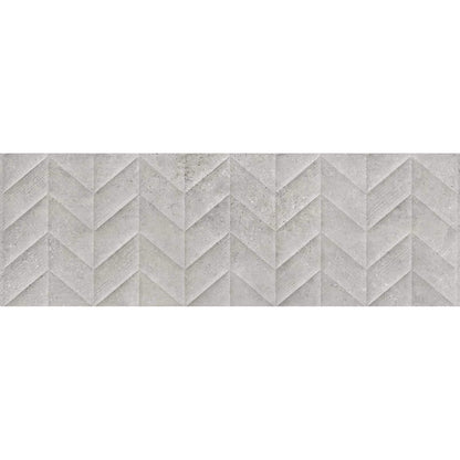 Faianta baie / bucatarie rectificata gri 30x90 cm, Marazzi Work Grey Struttura Spike 3D