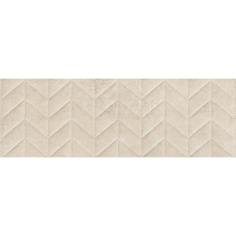 Faianta baie / bucatarie rectificata bej 30x90 cm, Marazzi Work Beige Struttura Spike 3D
