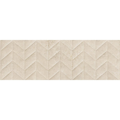 Faianta baie / bucatarie rectificata bej 30x90 cm, Marazzi Work Beige Struttura Spike 3D