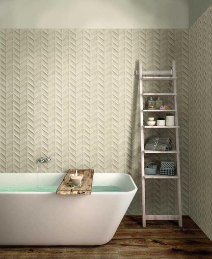 Faianta baie / bucatarie rectificata bej 30x90 cm, Marazzi Work Beige Struttura Spike 3D