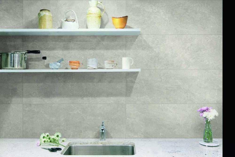 Faianta baie / bucatarie rectificata gri 30x90 cm, Marazzi Dover Grey