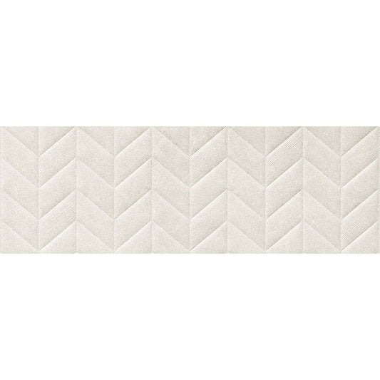 Faianta baie / bucatarie rectificata alba 30x90 cm, Marazzi Dover White Struttura Spike