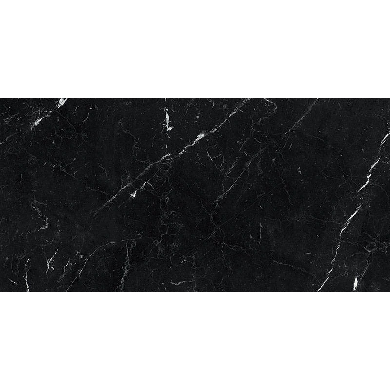 Gresie exterior / interior portelanata rectificata neagra 75x150 cm, Marazzi Allmarble Elegant Black Lux