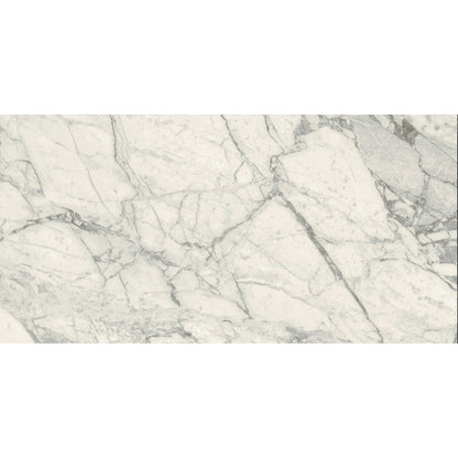 Gresie exterior / interior portelanata rectificata alba 60x120 cm, Marazzi Allmarble Calacatta Extra