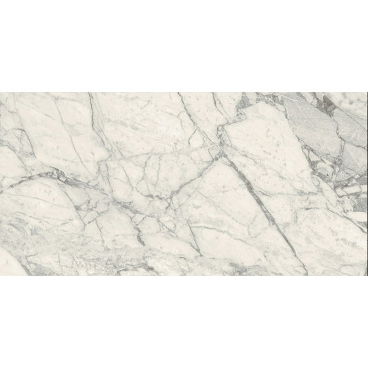 Gresie exterior / interior portelanata rectificata alba 60x120 cm, Marazzi Allmarble Calacatta Extra