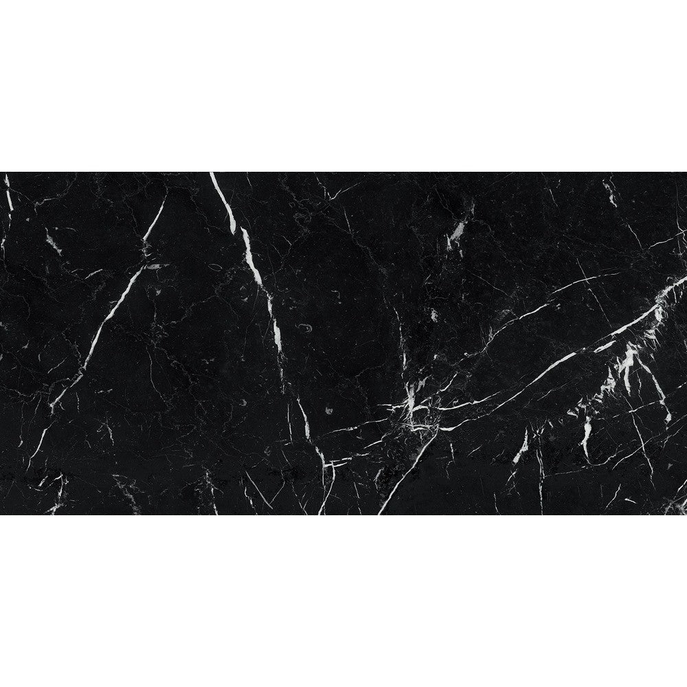 Gresie exterior / interior portelanata rectificata neagra 60x120 cm, Marazzi Allmarble Elegant Black
