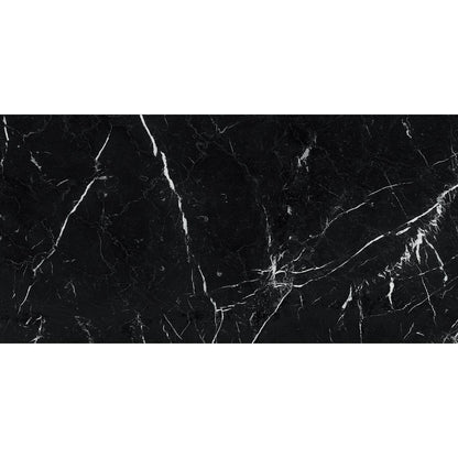 Gresie exterior / interior portelanata rectificata neagra 60x120 cm, Marazzi Allmarble Elegant Black