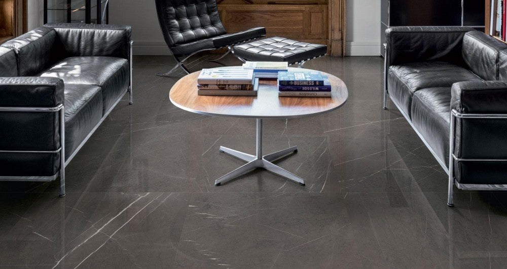 Gresie exterior / interior portelanata rectificata gri 60x120 cm, Marazzi Allmarble Imperiale
