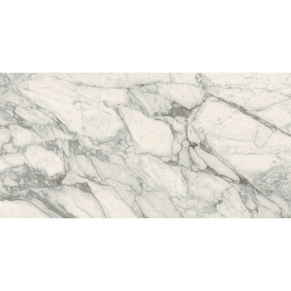 Gresie exterior / interior portelanata rectificata alba 60x120 cm, Marazzi Allmarble Calacatta Extra Lux