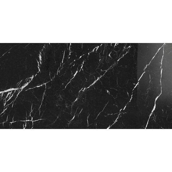 Gresie exterior / interior portelanata rectificata neagra 60x120 cm, Marazzi Allmarble Elegant Black Lux