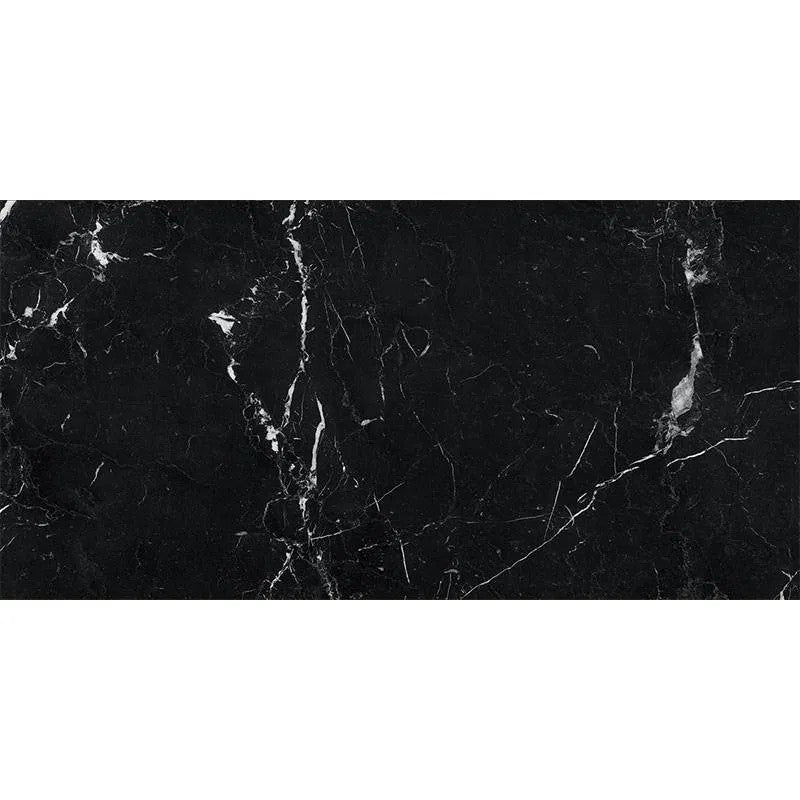 Gresie exterior / interior portelanata rectificata neagra 75x150 cm, Marazzi Allmarble Elegant Black