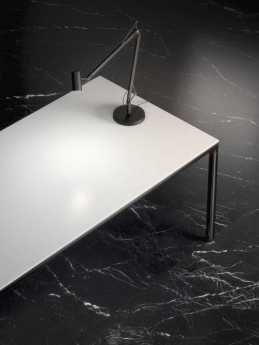 Gresie exterior / interior portelanata rectificata neagra 75x150 cm, Marazzi Allmarble Elegant Black