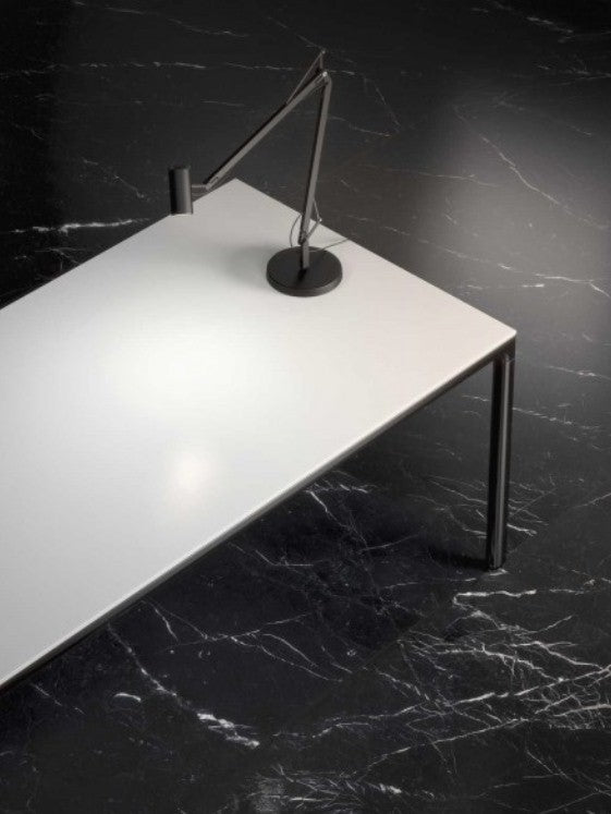Gresie exterior / interior portelanata rectificata neagra 75x150 cm, Marazzi Allmarble Elegant Black