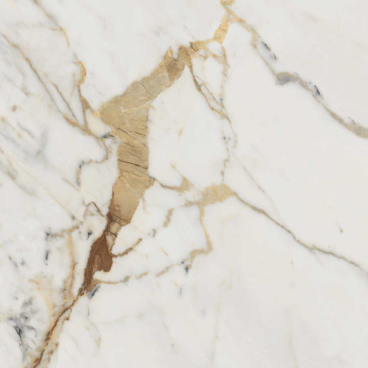 Gresie interior portelanata rectificata alba 60x60 cm, Marazzi Allmarble Golden White