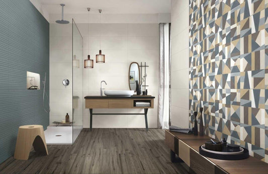 Faianta baie / bucatarie rectificata verde 30x90 cm, Marazzi Colorplay Struttura 3D Mikado Sage