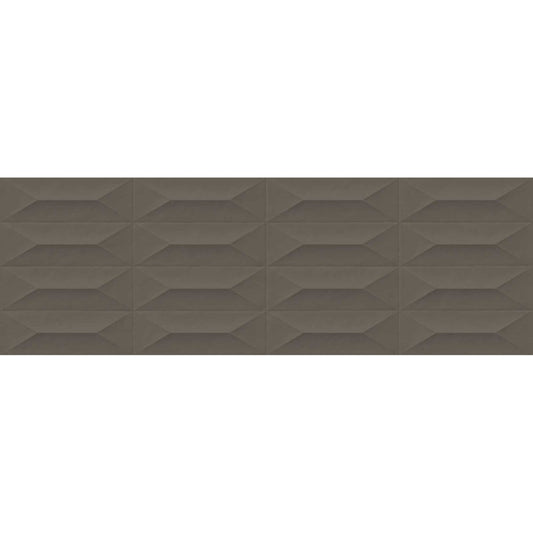 Faianta baie / bucatarie rectificata maro 30x90 cm, Marazzi Colorplay Struttura 3D Cabochon Taupe
