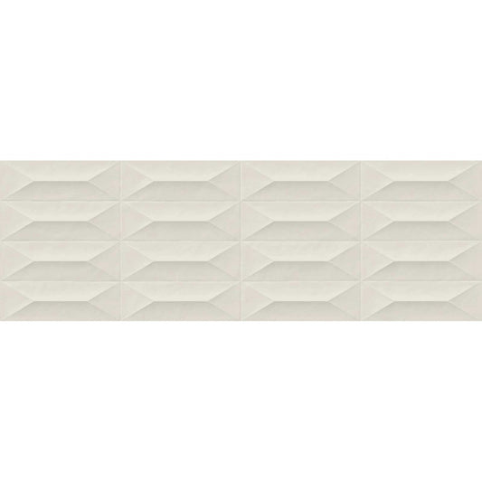 Faianta baie / bucatarie rectificata bej 30x90 cm, Marazzi Colorplay Struttura 3D Cabochon Cream