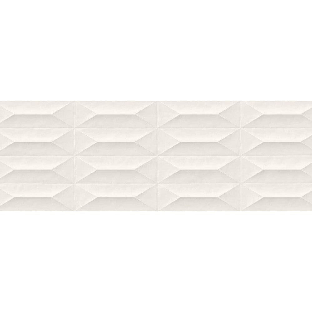 Faianta baie / bucatarie rectificata alba 30x90 cm, Marazzi Colorplay Struttura 3D Cabochon White