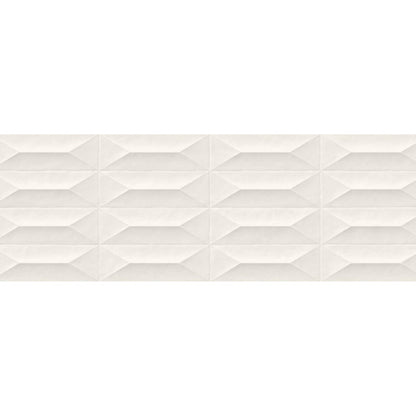 Faianta baie / bucatarie rectificata alba 30x90 cm, Marazzi Colorplay Struttura 3D Cabochon White