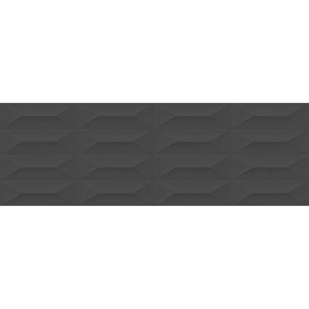 Faianta baie / bucatarie rectificata antracit 30x90 cm, Marazzi Colorplay Struttura 3D Cabochon Anthracite