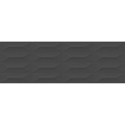 Faianta baie / bucatarie rectificata antracit 30x90 cm, Marazzi Colorplay Struttura 3D Cabochon Anthracite