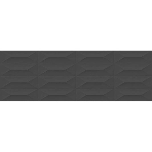 Faianta baie / bucatarie rectificata antracit 30x90 cm, Marazzi Colorplay Struttura 3D Cabochon Anthracite