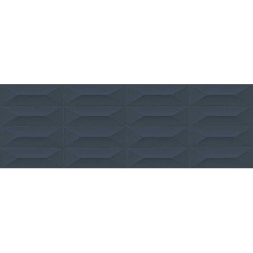 Faianta baie / bucatarie rectificata albastra 30x90 cm, Marazzi Colorplay Struttura 3D Cabochon Blue