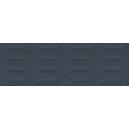 Faianta baie / bucatarie rectificata albastra 30x90 cm, Marazzi Colorplay Struttura 3D Cabochon Blue