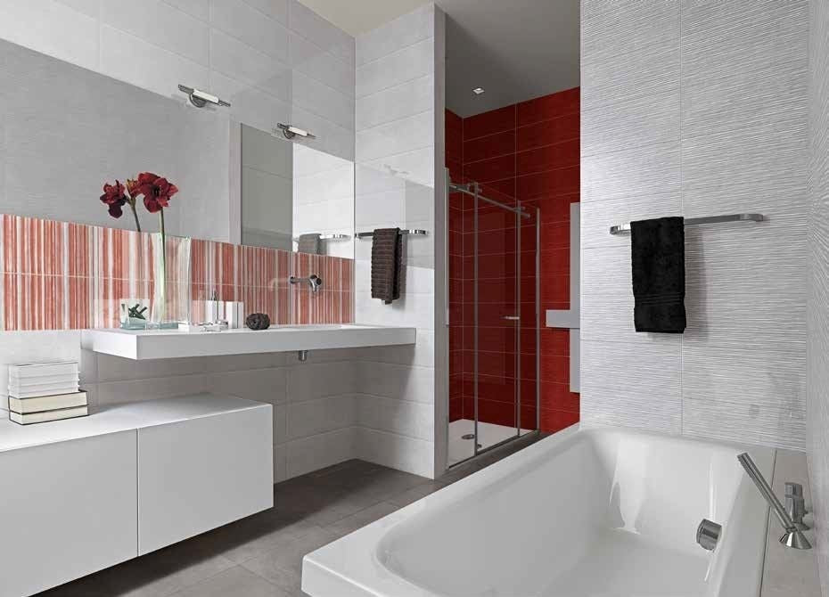 Decor interior rosu 20x50 cm, Marazzi Cloud Lines Ruby