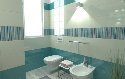 Decor interior albastru 20x50 cm, Marazzi Cloud Lines Shappire