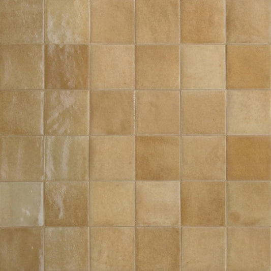 Faianta baie / bucatarie maro 10x10 cm, Marazzi Zellige Lux Camello