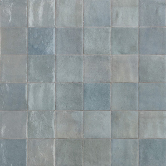 Faianta baie / bucatarie albastra 10x10 cm, Marazzi Zellige Lux Cielo
