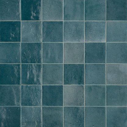 Faianta baie / bucatarie albastra 10x10 cm, Marazzi Zellige Lux Petrolio