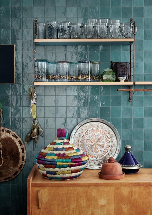 Faianta baie / bucatarie albastra 10x10 cm, Marazzi Zellige Lux Petrolio