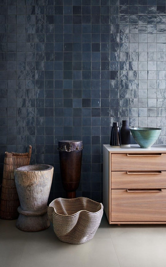 Faianta baie / bucatarie albastra 10x10 cm, Marazzi Zellige Lux China