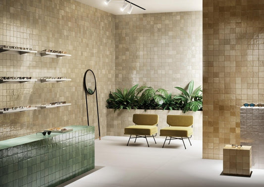Faianta baie / bucatarie bej 10x10 cm, Marazzi Zellige Lux Lana