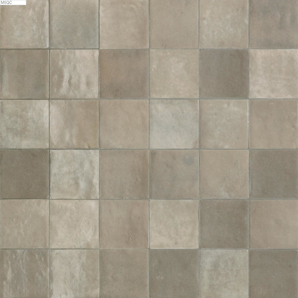 Faianta baie / bucatarie gri 10x10 cm, Marazzi Zellige Lux Argilla